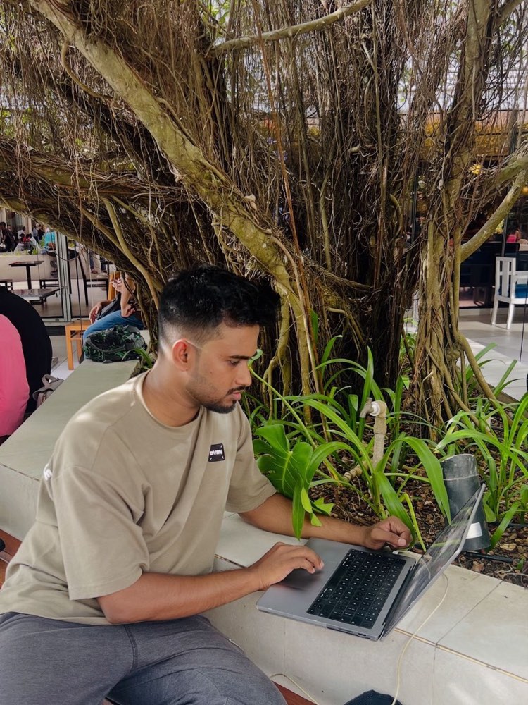 Working outside for a change of scene