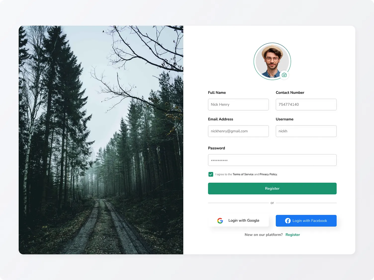Account sign-up