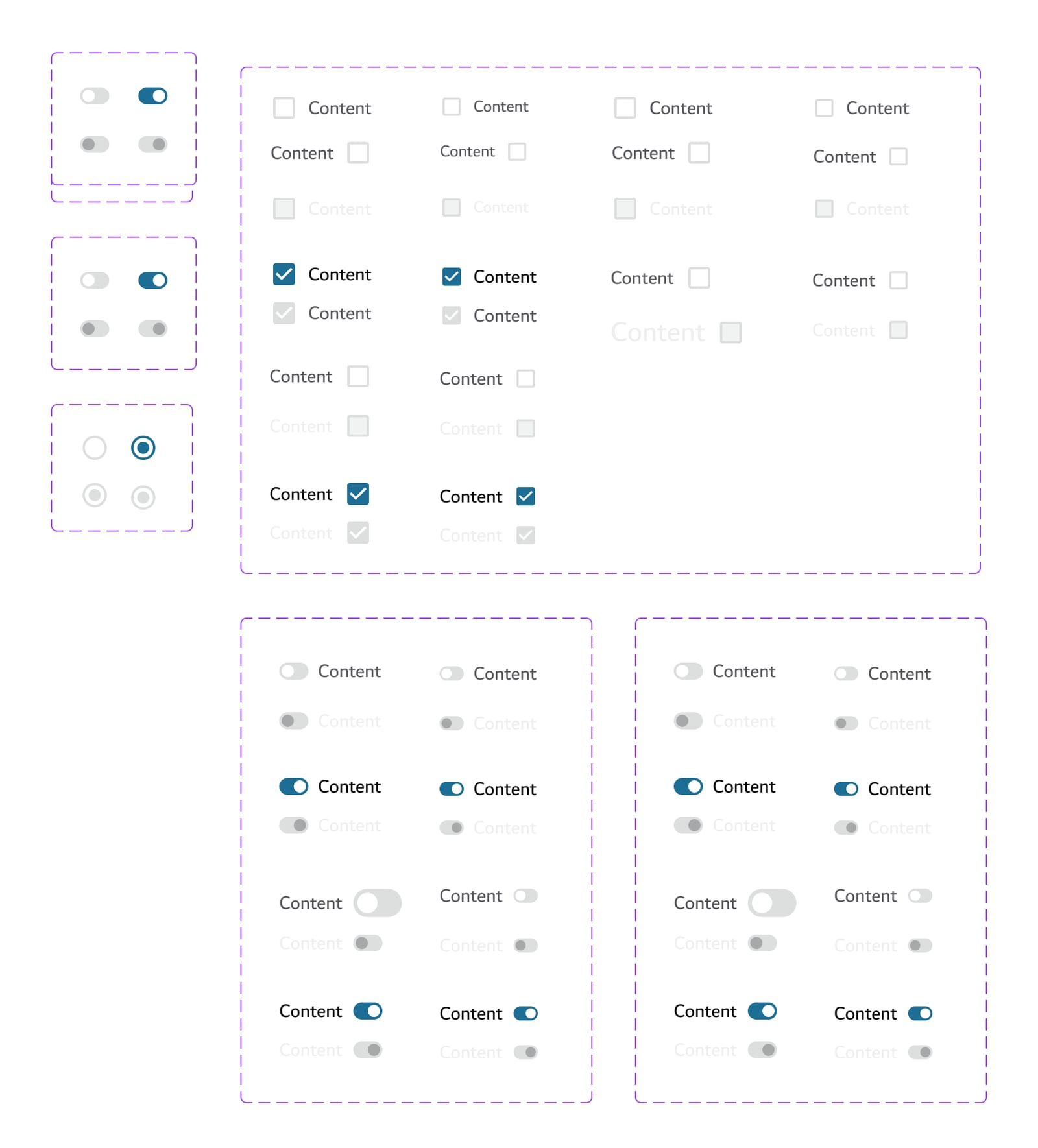 Toggle & controls